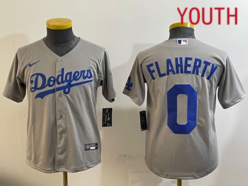 Youth New York Yankees #0 Flaherty grey 2024 Nike MLB Jersey 202411205->youth mlb jersey->Youth Jersey